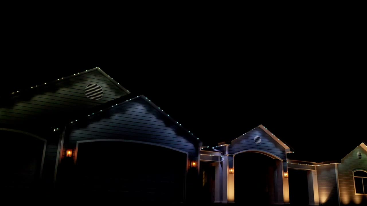 House with permanent lighting, Everyday warm scene