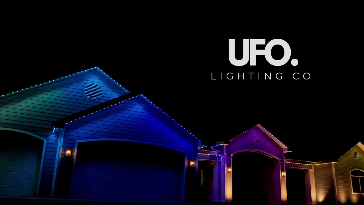 House with permanent lighting, Cool tones scene